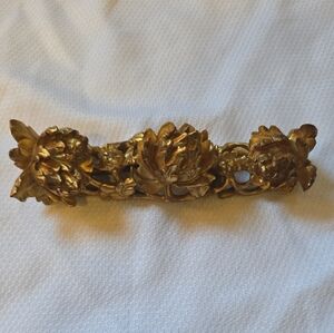 Elegant Art Nouveau Style Gold Floral Home Accent